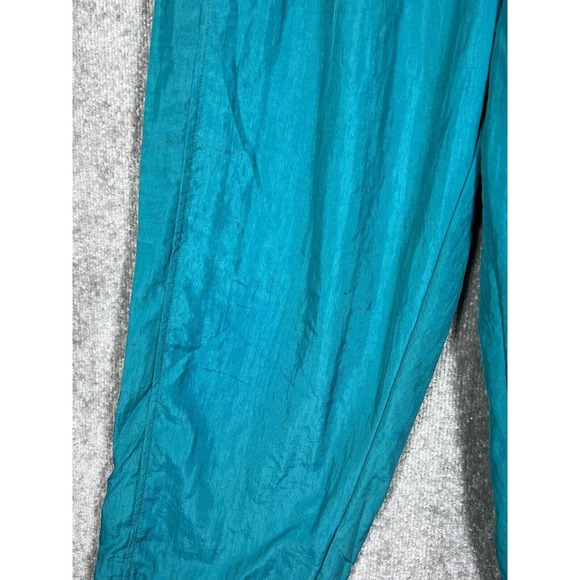 Vintage‎ Reebok Pull On Ankle Zip Jogger Track Pants Size Large Teal Pockets - Picture 8 of 16